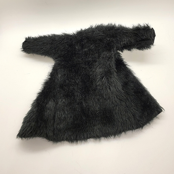 Handmade Black Fur Doll Coat - Picture 2 of 4